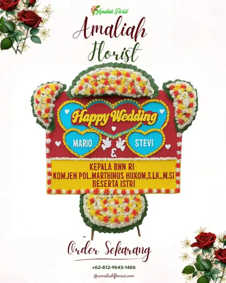 Papan Bunga Pernikahan Ujunggede